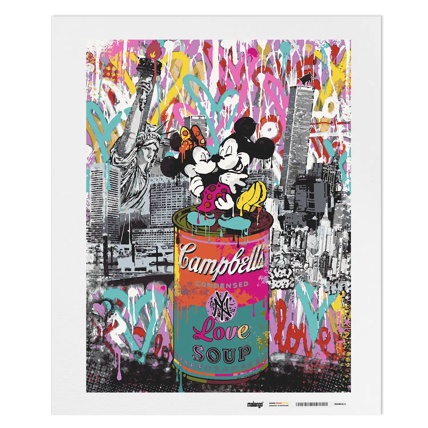 Malen nach Zahlen - Mickey & Minnie - New York Love Soup