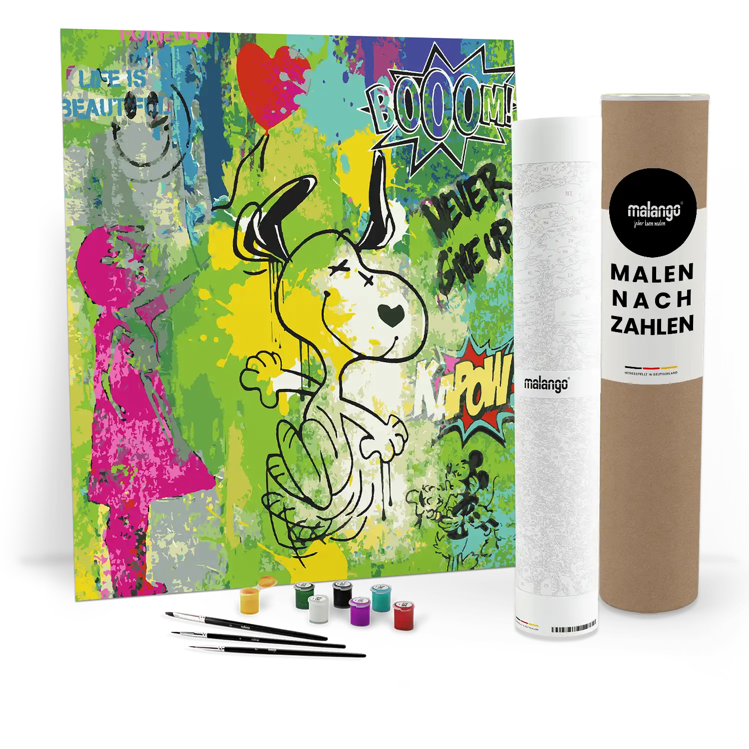 Malen nach Zahlen - Never Give Up – Life is Beautiful