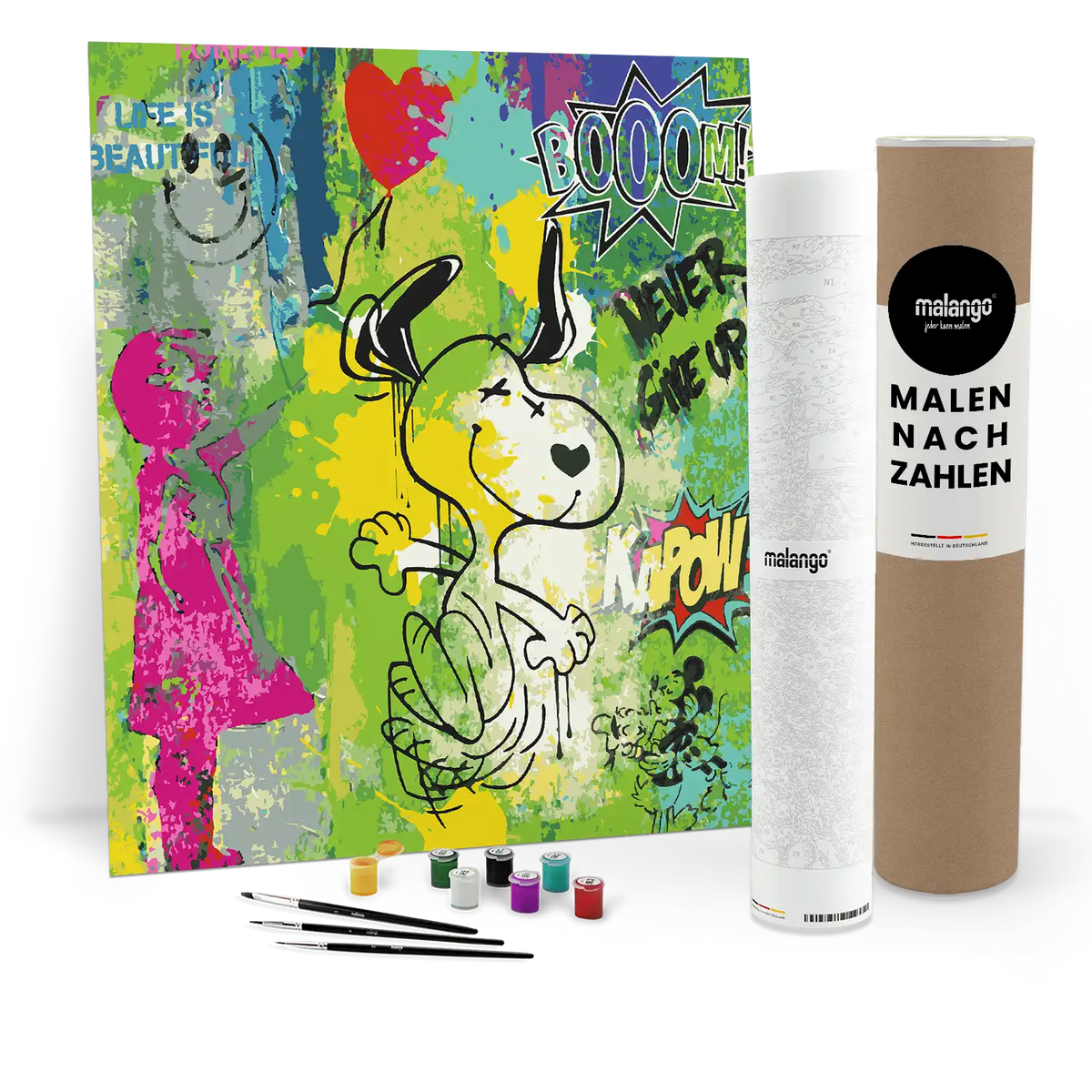 Malen nach Zahlen - Never Give Up – Life is Beautiful