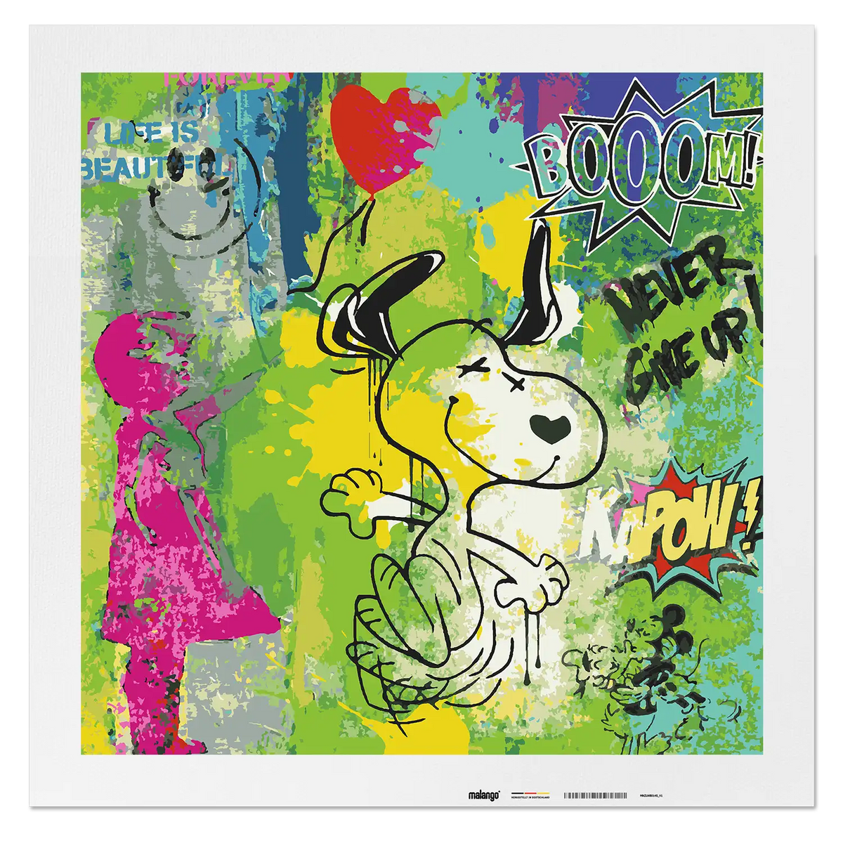 Malen nach Zahlen - Never Give Up – Life is Beautiful