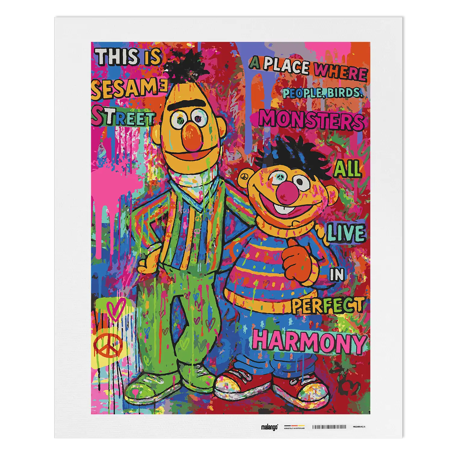 Malen nach Zahlen - Ernie & Bert - Living In Perfect Harmony