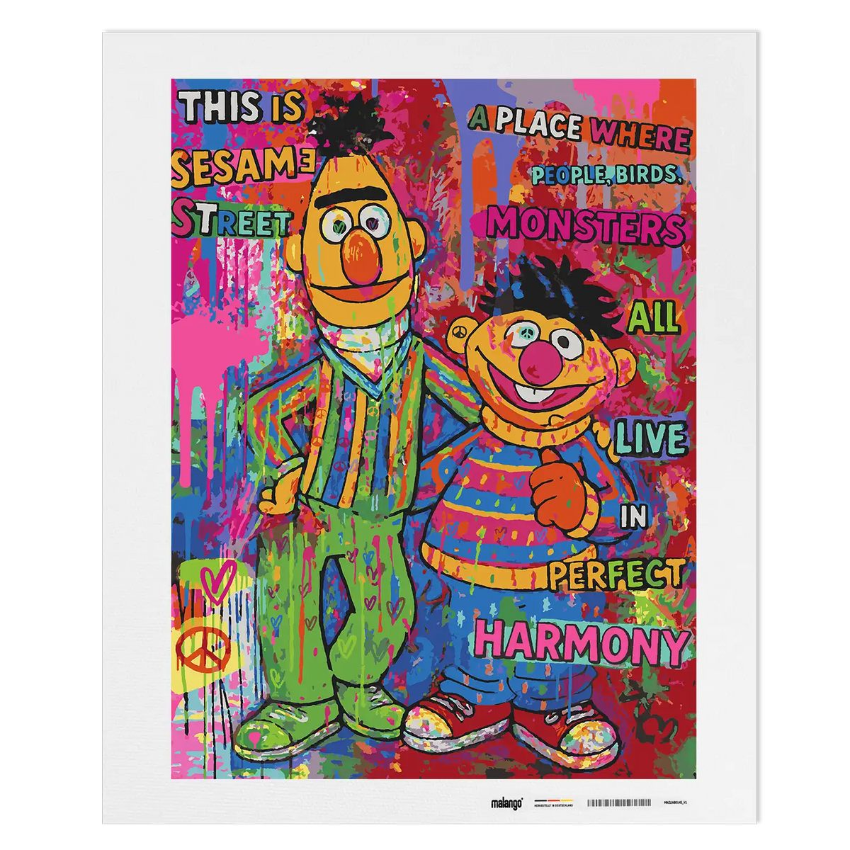 Malen nach Zahlen - Ernie & Bert - Living In Perfect Harmony