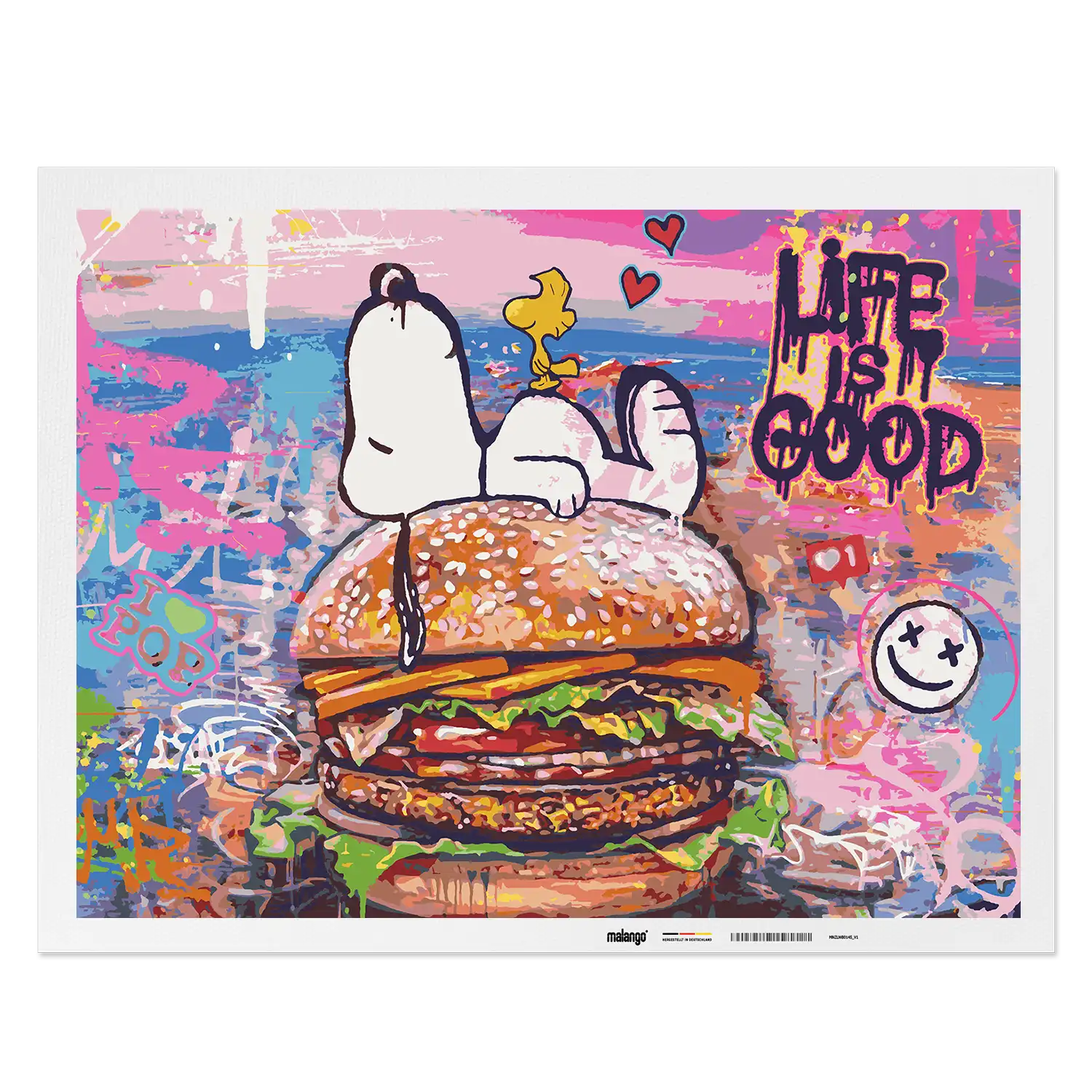 Malen nach Zahlen - Snoopi - Live Is Good