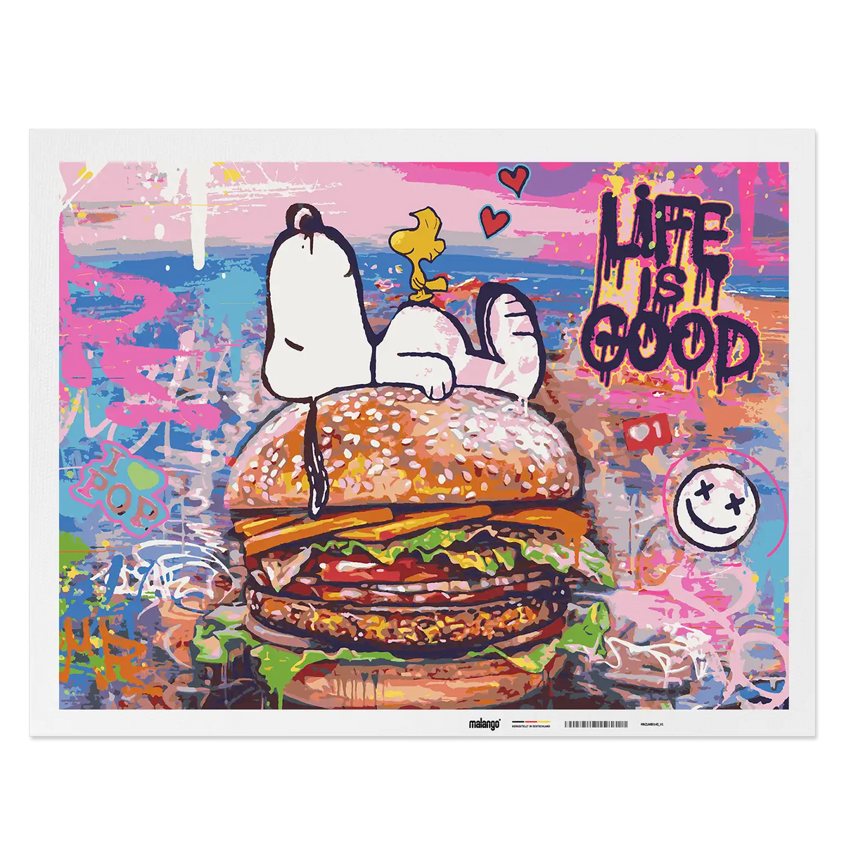 Malen nach Zahlen - Snoopi - Live Is Good