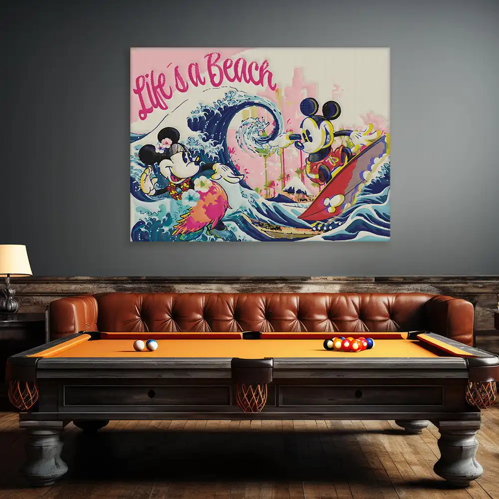 Malen nach Zahlen - Grace-BLN - Mickey Surfing the Wave of Kanagawa