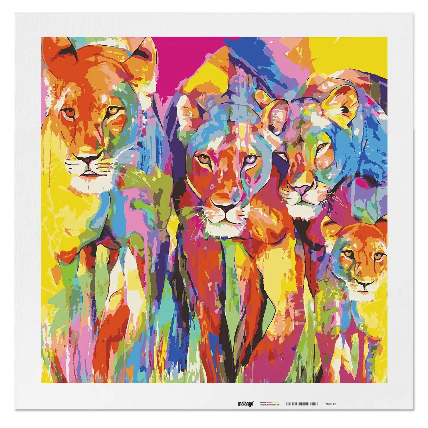 Malen nach Zahlen - Grace-BLN - The Lioness March – Power In Rainbow Stripes