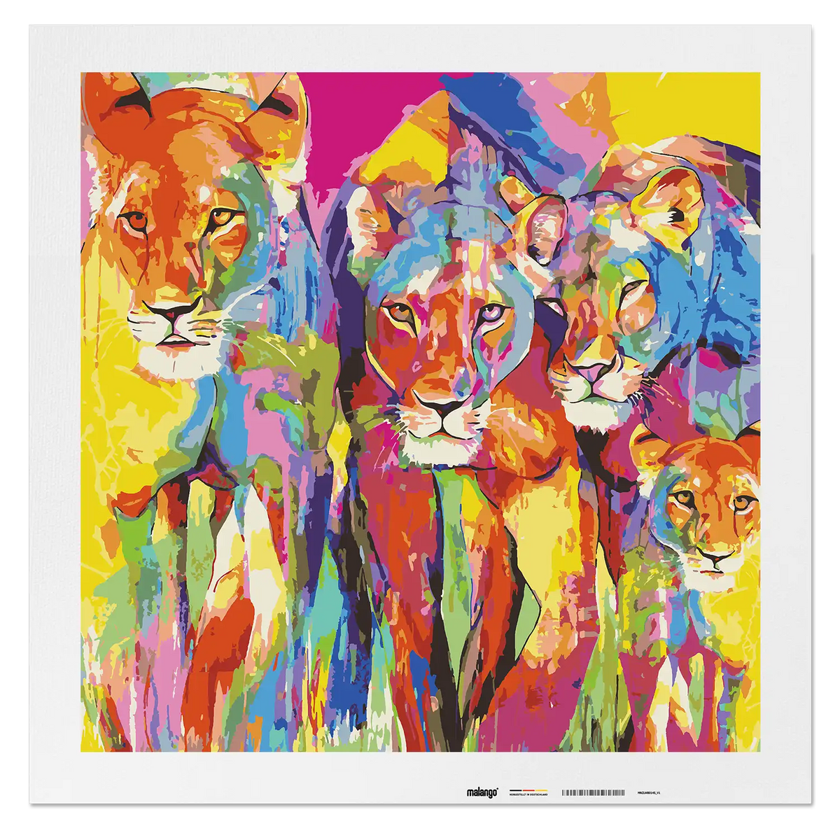 Malen nach Zahlen - The Lioness March – Power In Rainbow Stripes