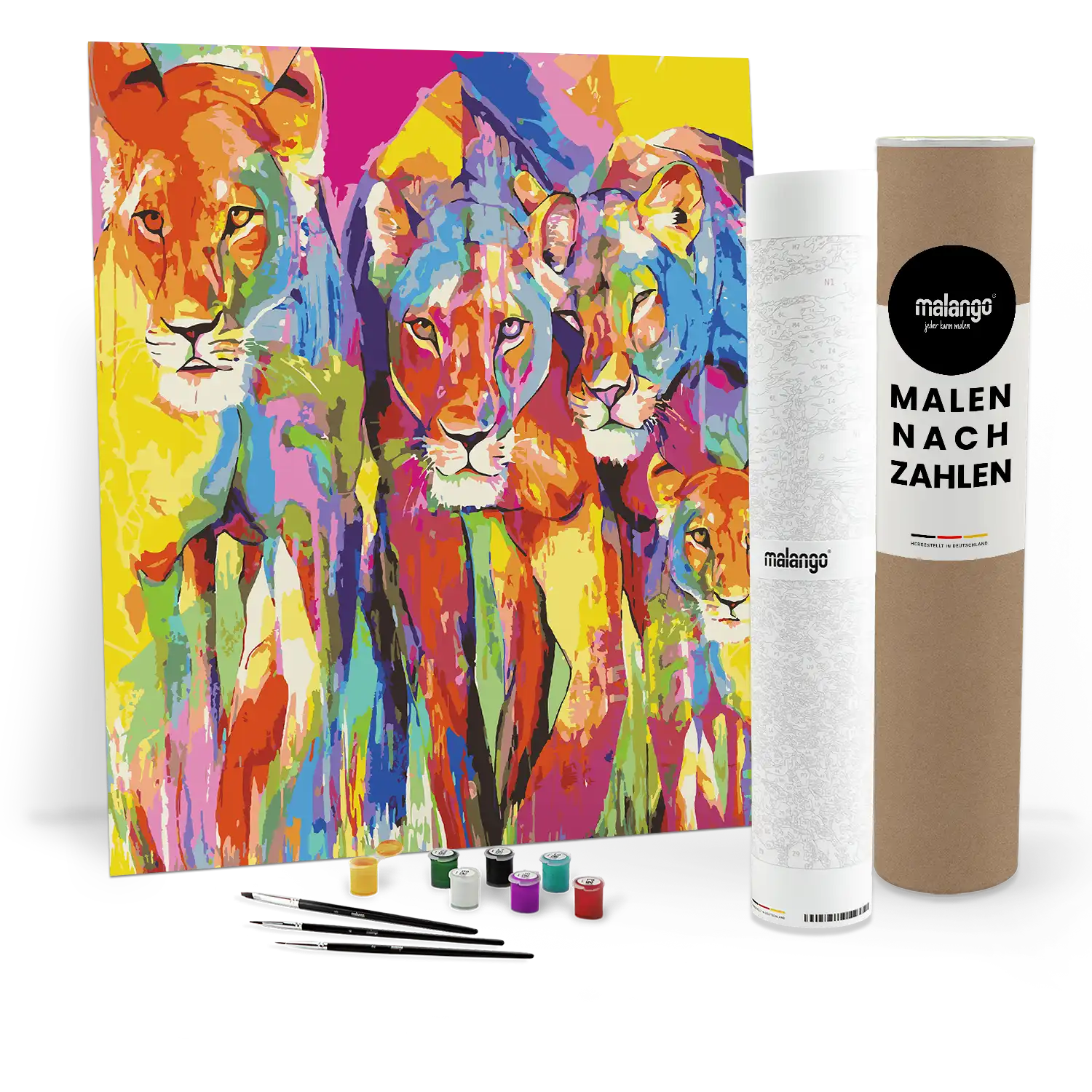 Malen nach Zahlen - Grace-BLN - The Lioness March – Power In Rainbow Stripes