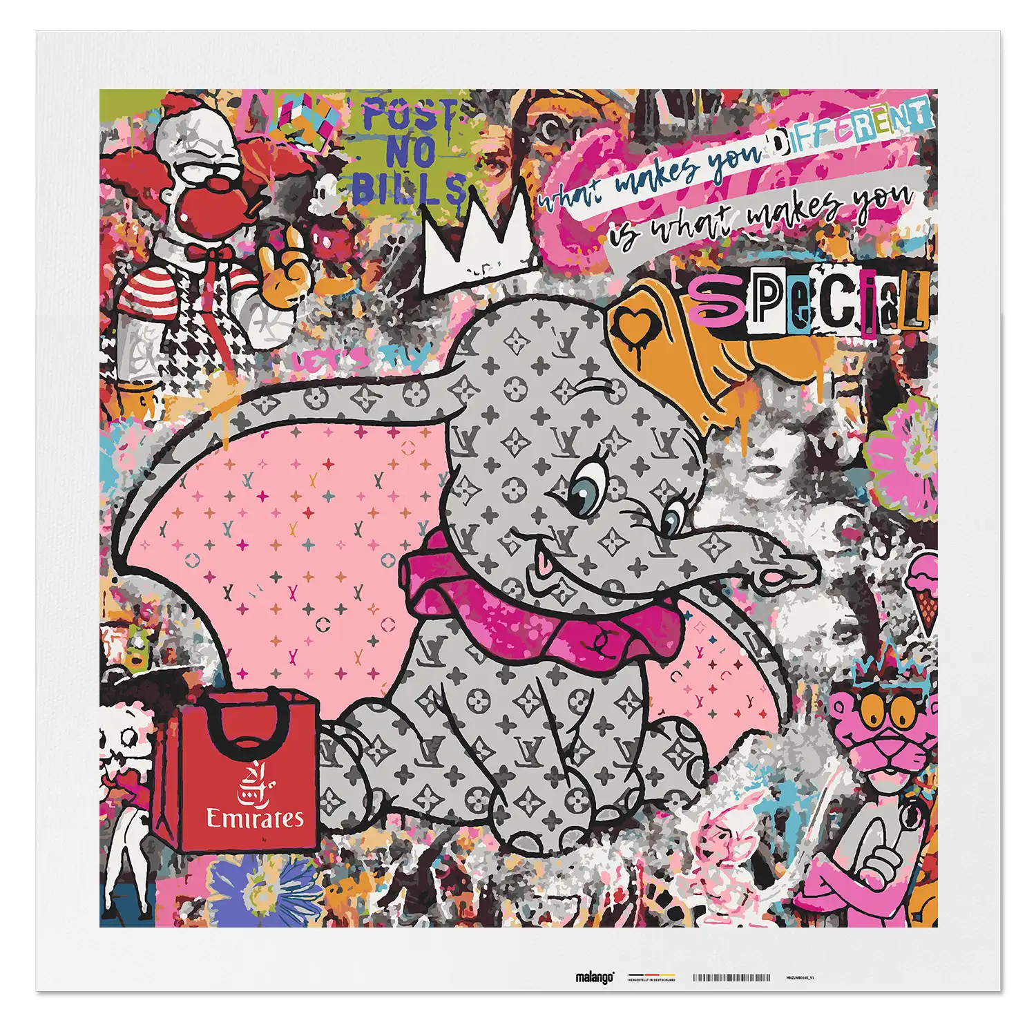 Malen nach Zahlen - Different is Special – Fly High Dumbo