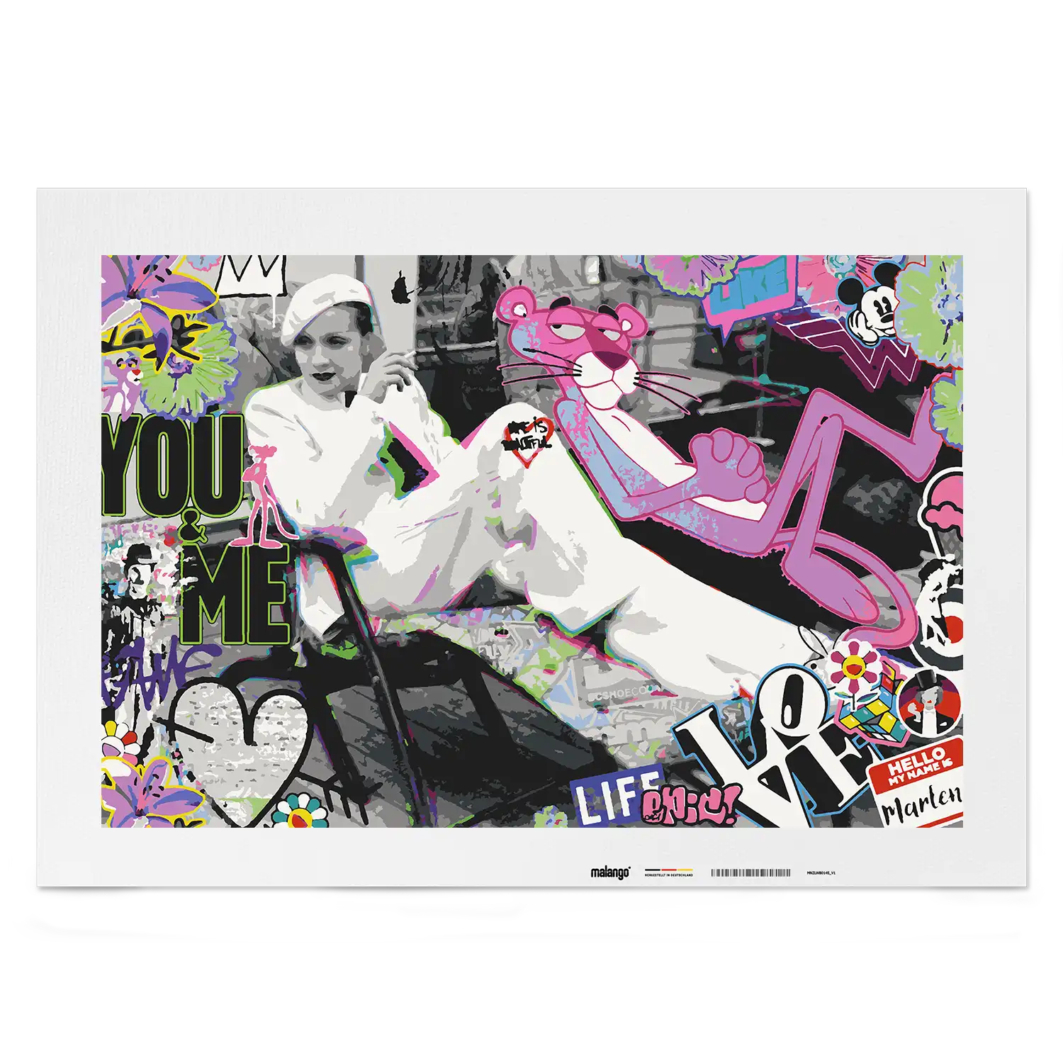 Malen nach Zahlen - Marlene & Pink Panther – Life Is Beautiful With You & Me