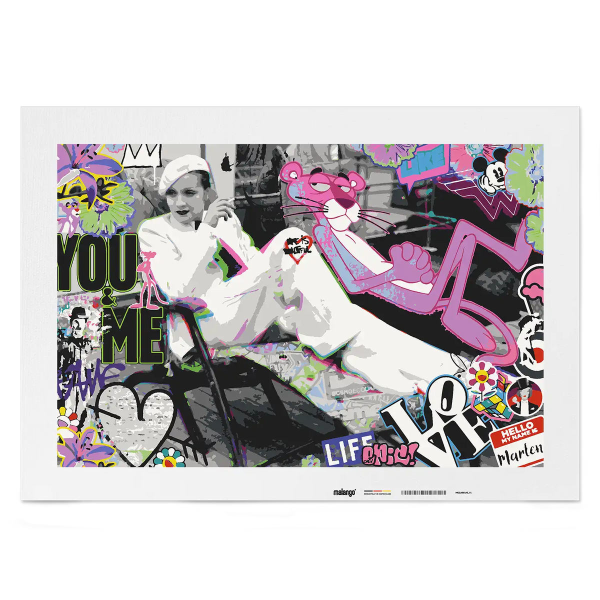Malen nach Zahlen - Marlene & Pink Panther – Life Is Beautiful With You & Me