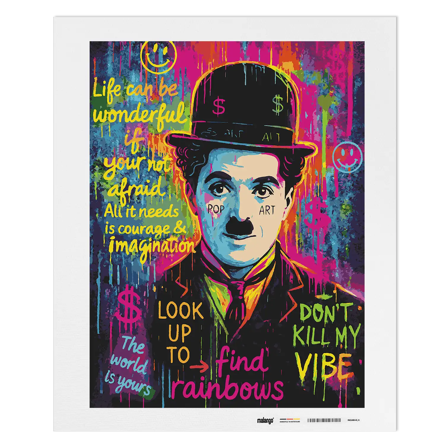 Malen nach Zahlen - Grace-BLN - Charlie Chaplin - Look Up To Find Rainbows