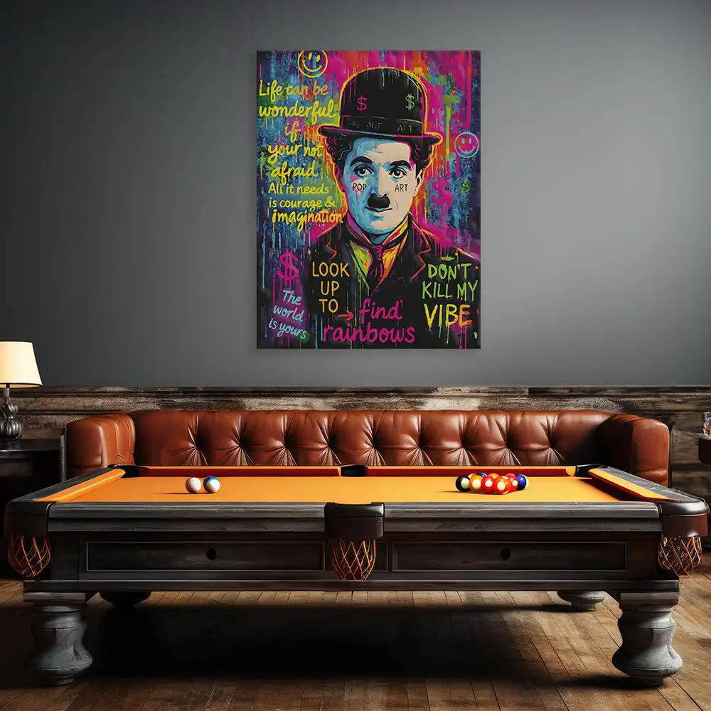 Malen nach Zahlen - Charlie Chaplin - Look Up To Find Rainbows