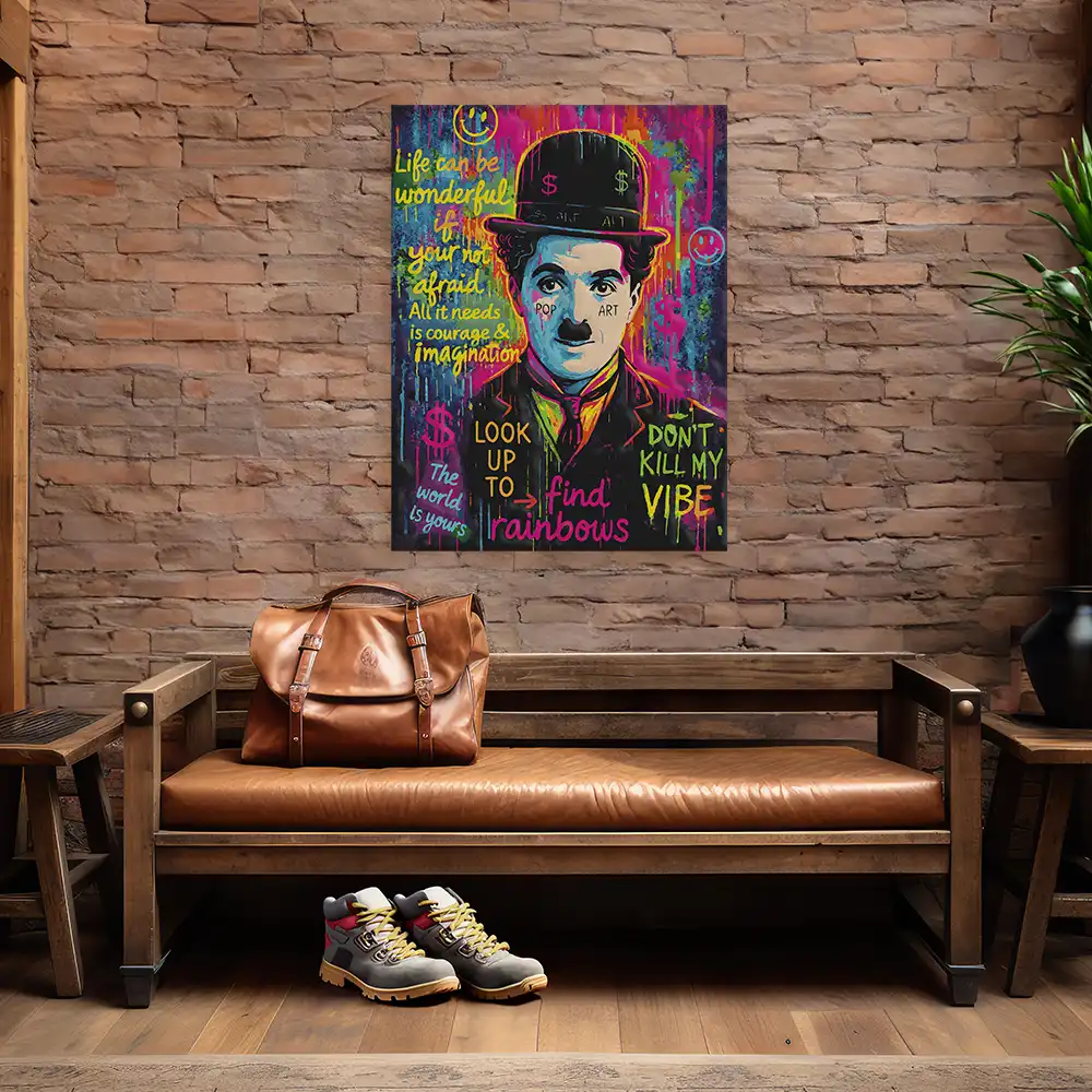 Malen nach Zahlen - Charlie Chaplin - Look Up To Find Rainbows