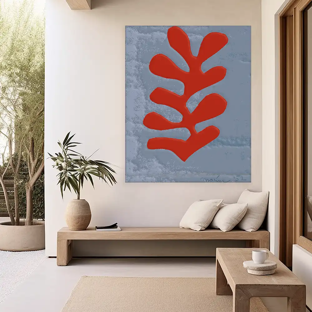 Malen nach Zahlen - Rote Alge vor blauem Himmel - Henri Matisse