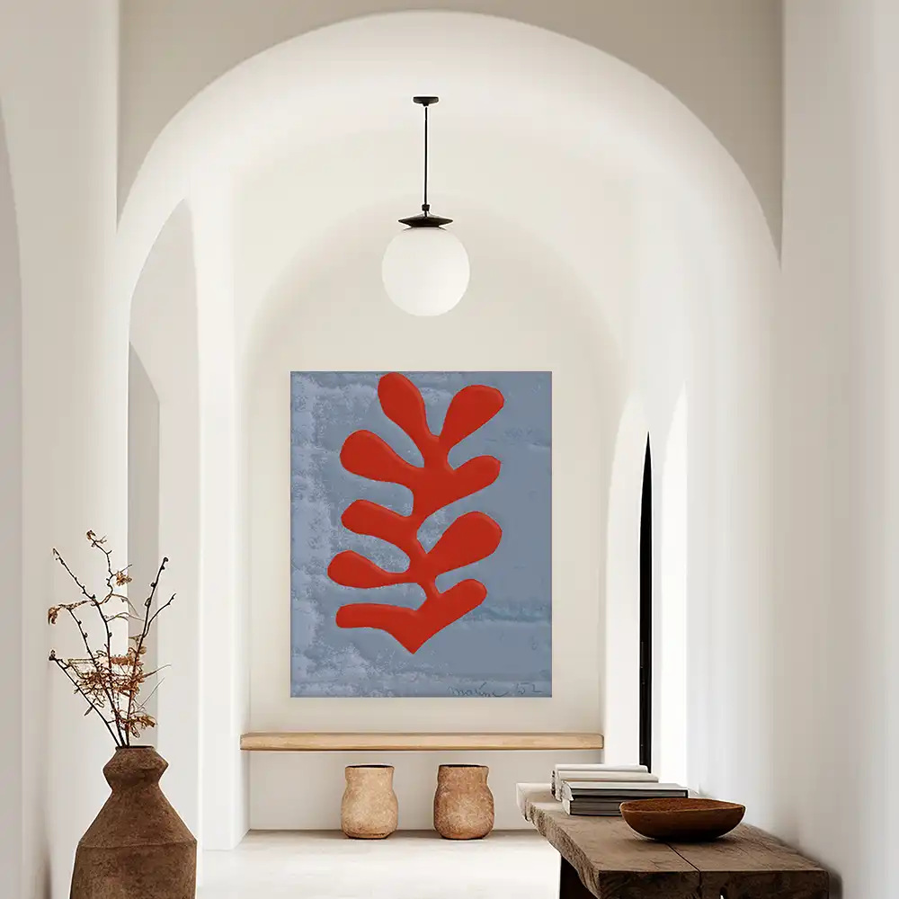 Malen nach Zahlen - Rote Alge vor blauem Himmel - Henri Matisse