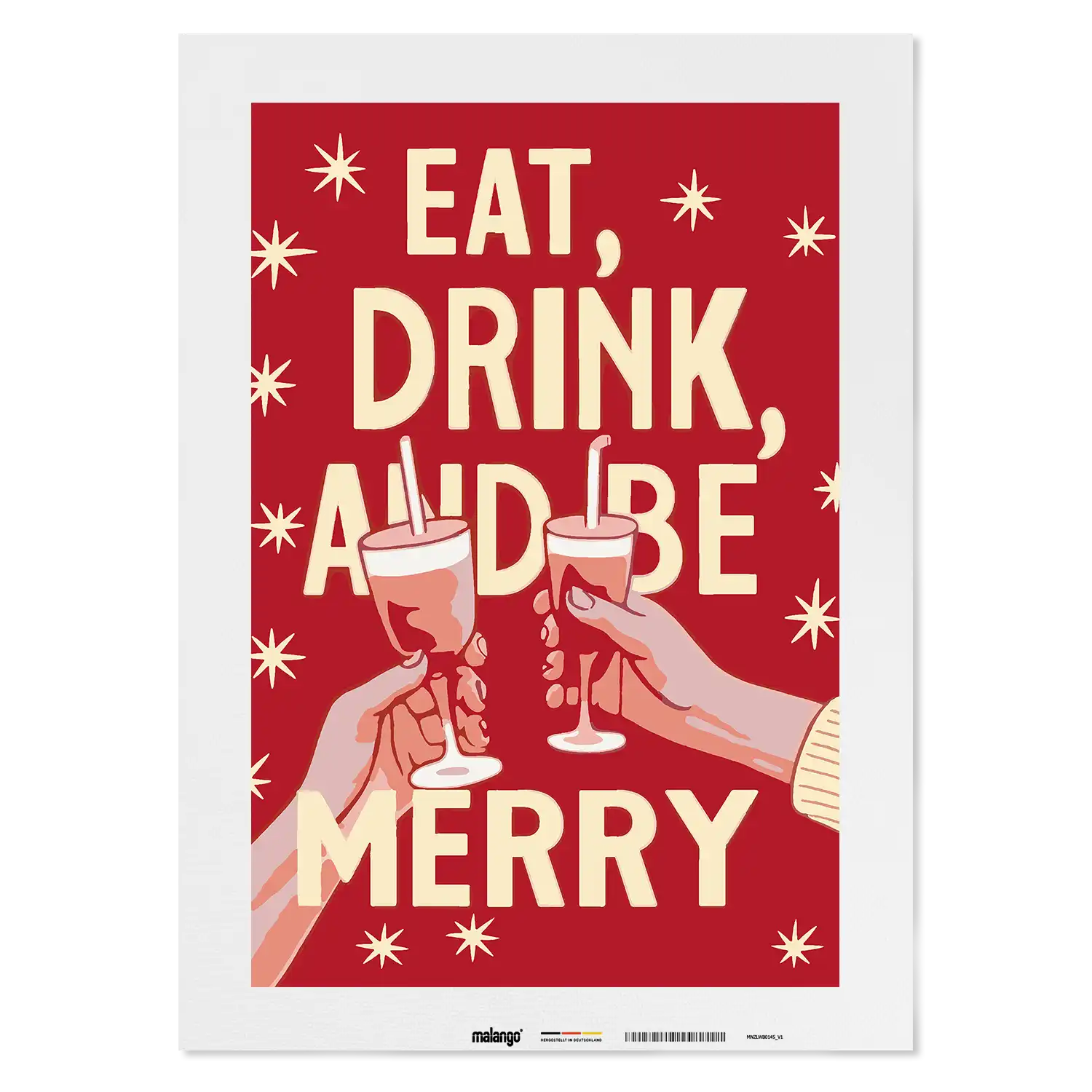 Malen nach Zahlen - Eat, Drink an be Merry