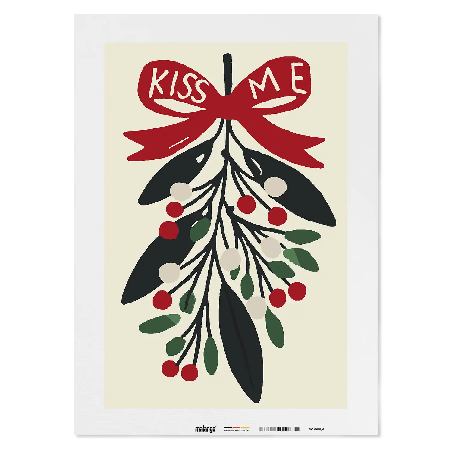 Malen nach Zahlen - Kiss me under the Mistletoe