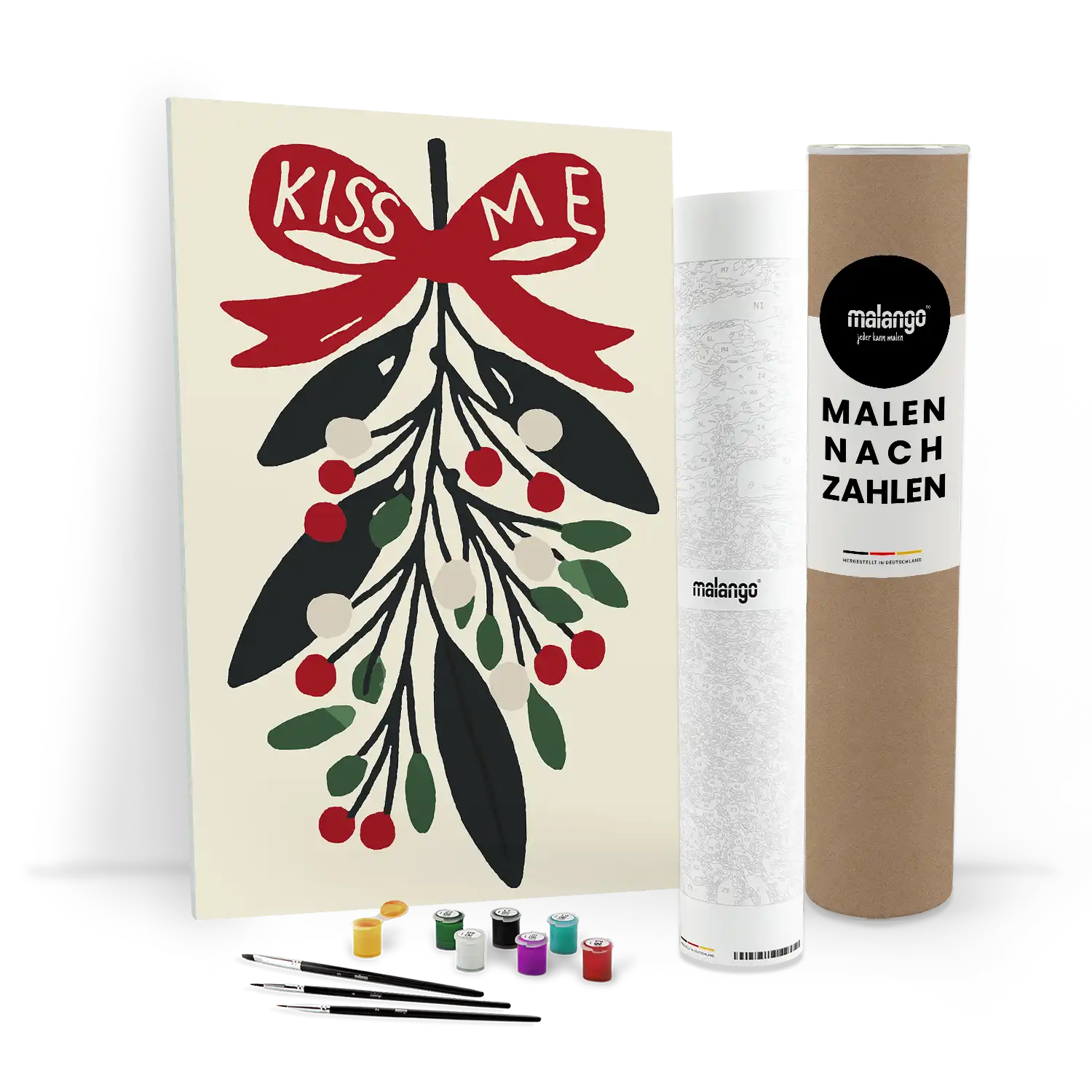Malen nach Zahlen - Kiss me under the Mistletoe