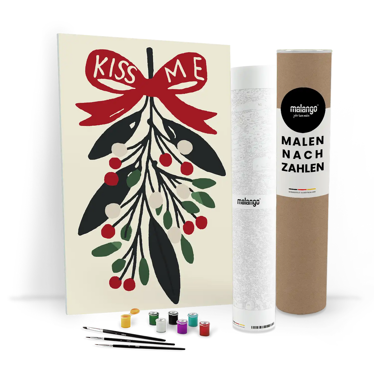 Malen nach Zahlen - Kiss me under the Mistletoe