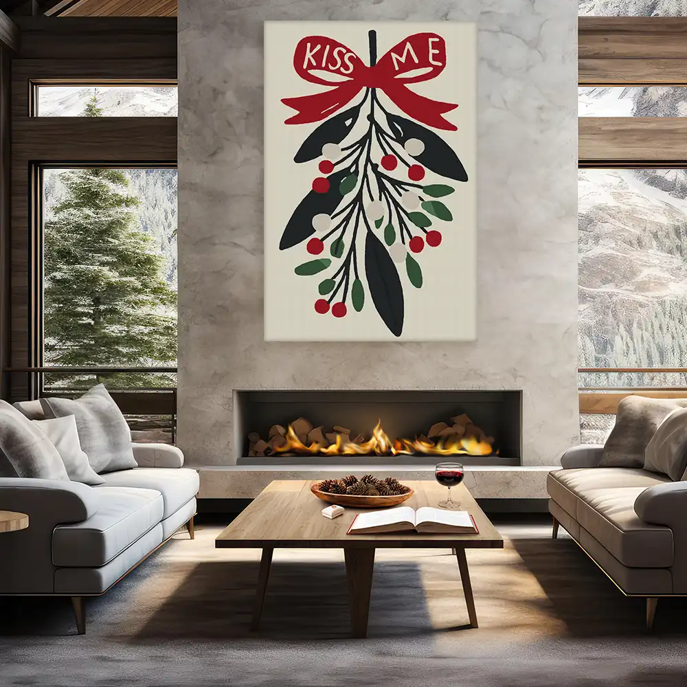 Malen nach Zahlen - Kiss me under the Mistletoe