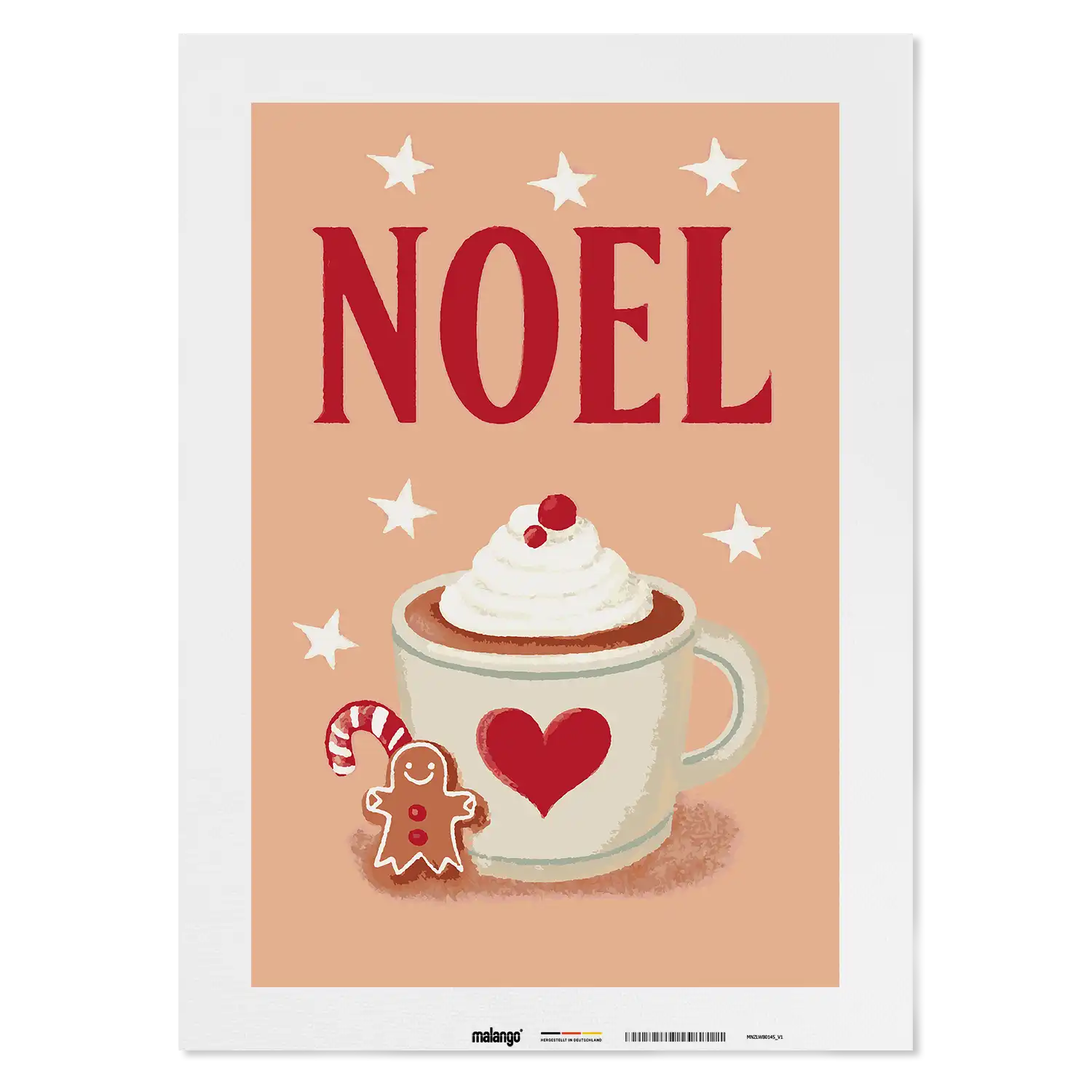 Malen nach Zahlen - Weihnachtlicher Kakaogenuss