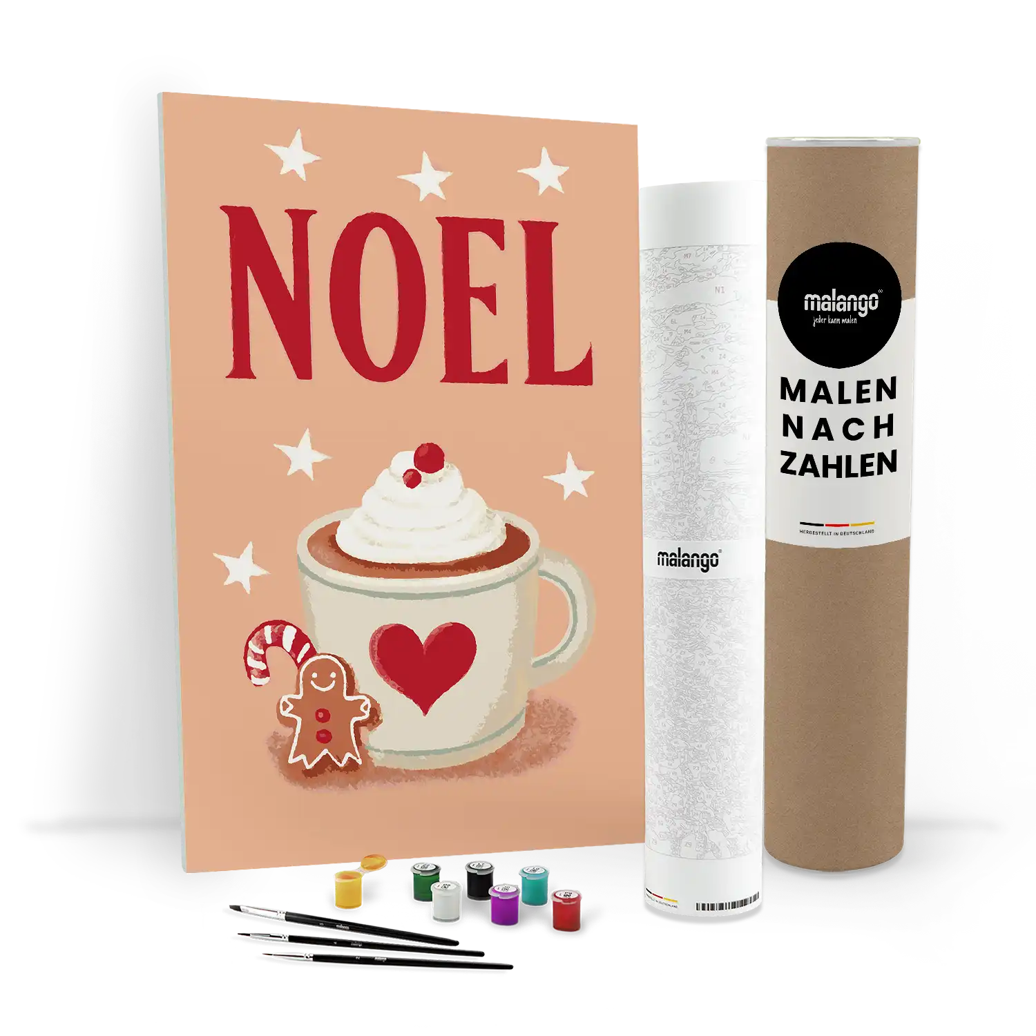 Malen nach Zahlen - Weihnachtlicher Kakaogenuss
