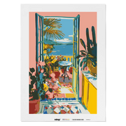 Malen nach Zahlen - Blick auf die Terrasse in Malaga - Matisse inspired