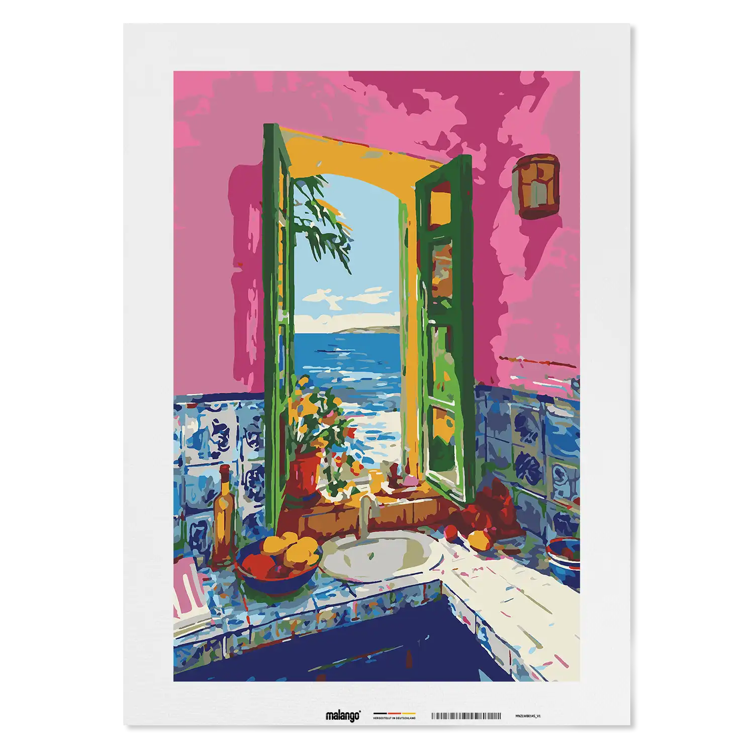 Malen nach Zahlen - Blick aus der Küche in Malaga - Matisse inspired