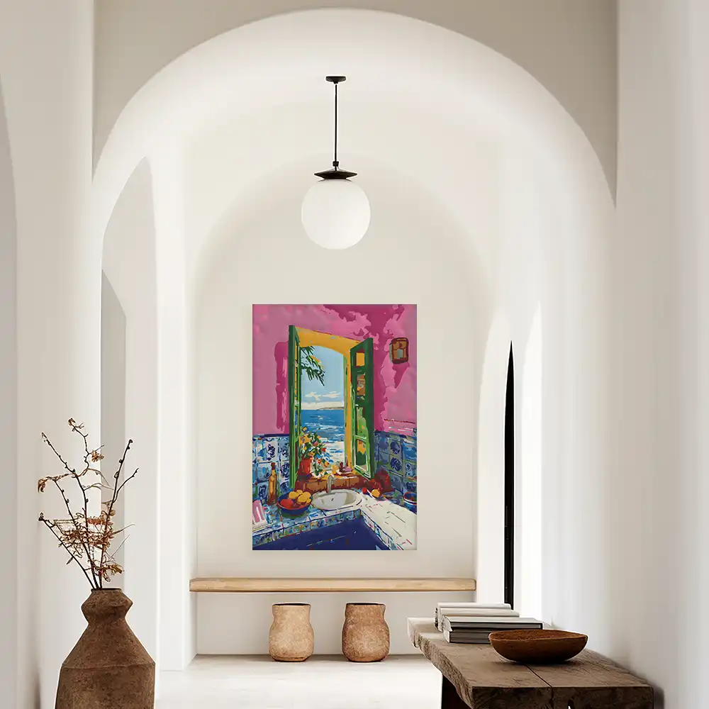 Malen nach Zahlen - Blick aus der Küche in Malaga - Matisse inspired