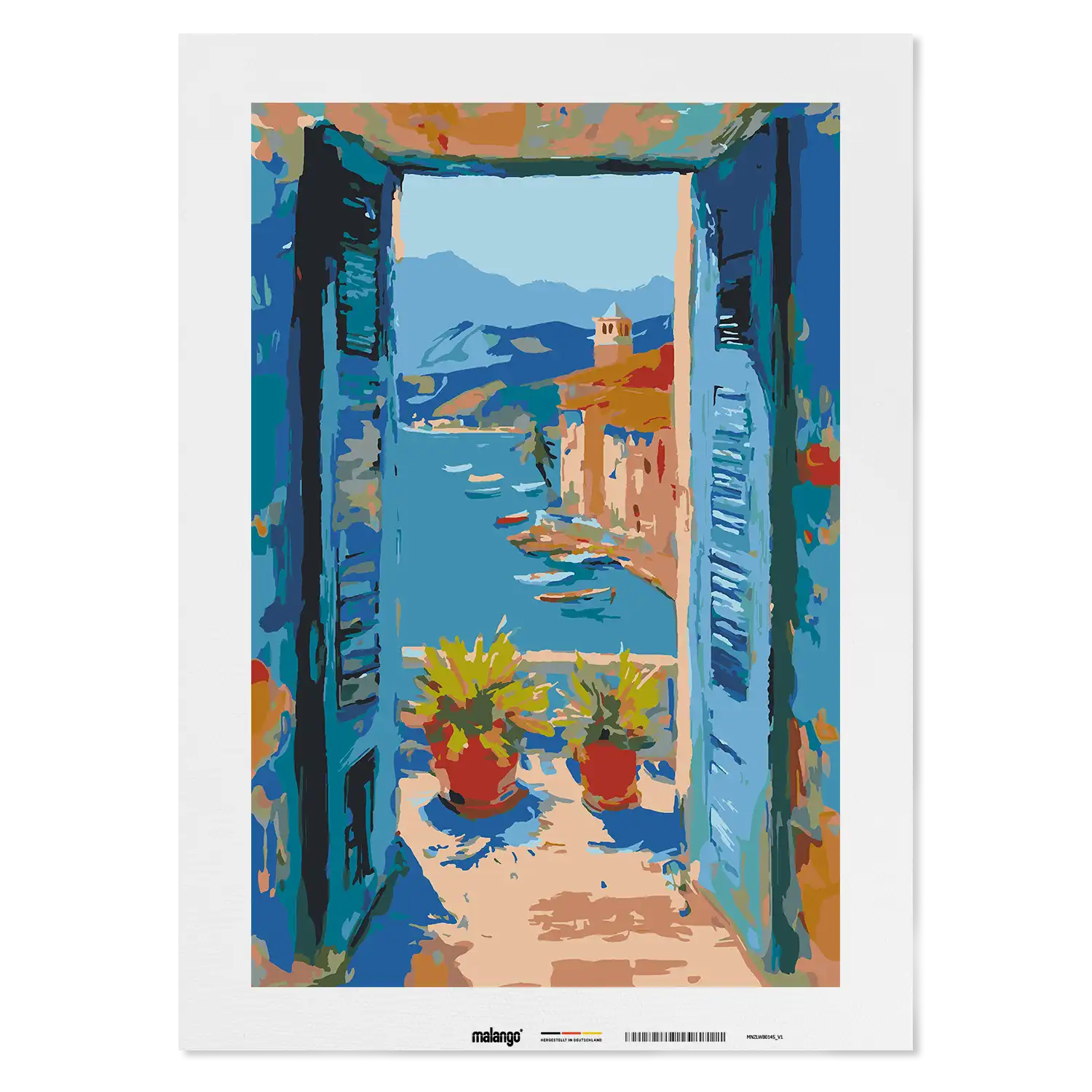 Malen nach Zahlen - Fenster nach Villefranche-sur-Mer - Matisse inspired