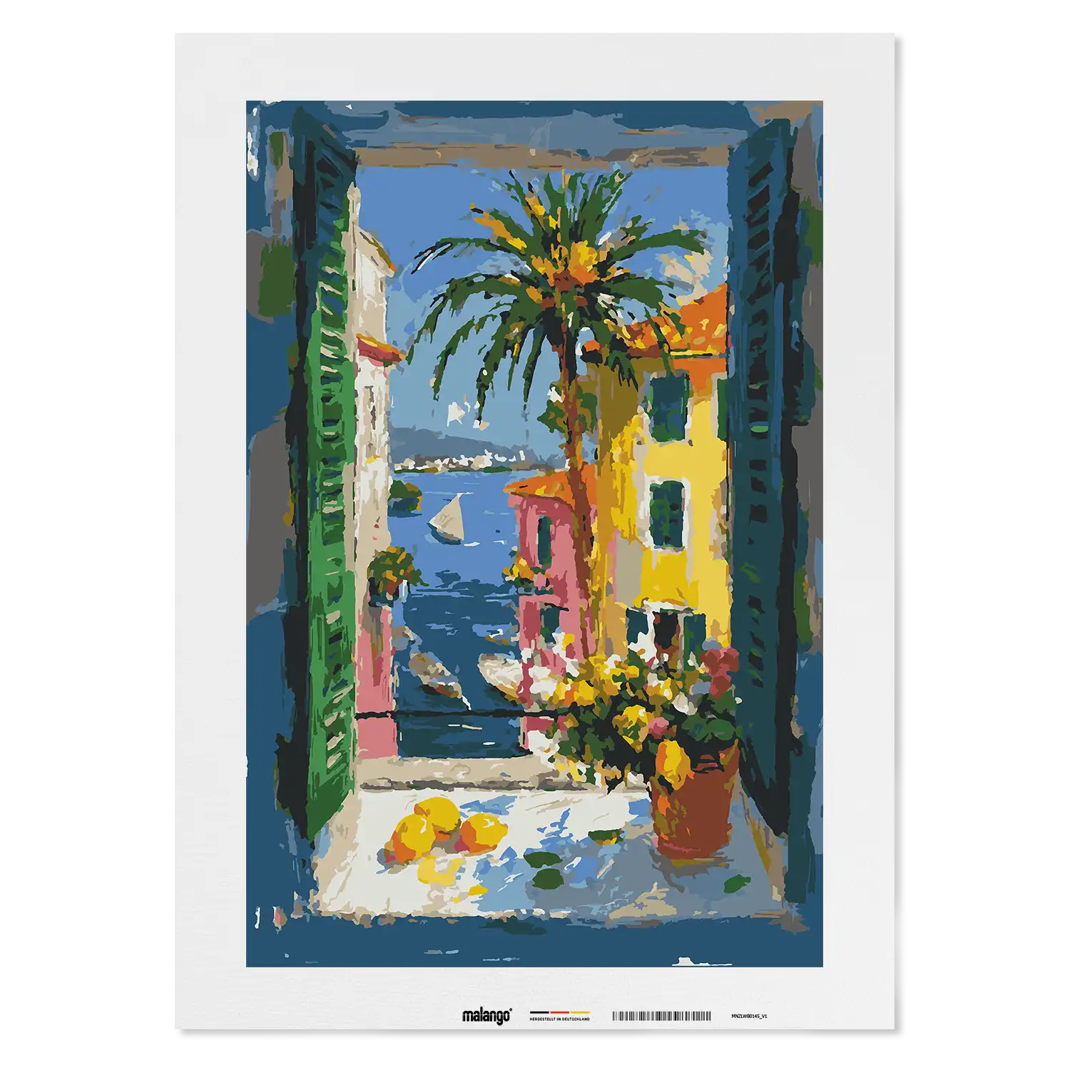 Malen nach Zahlen - Fensterblick auf Portofino - Matisse inspired
