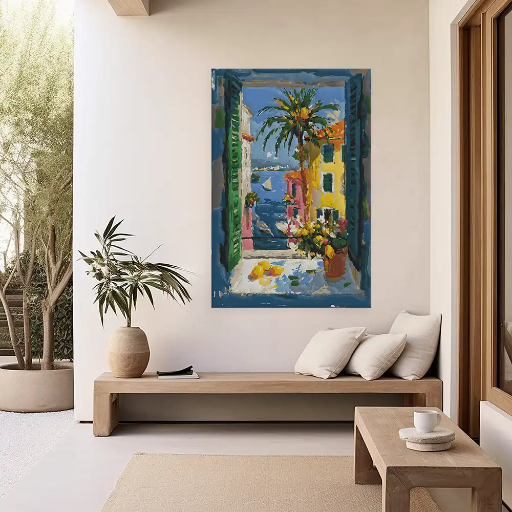Malen nach Zahlen - Fensterblick auf Portofino - Matisse inspired
