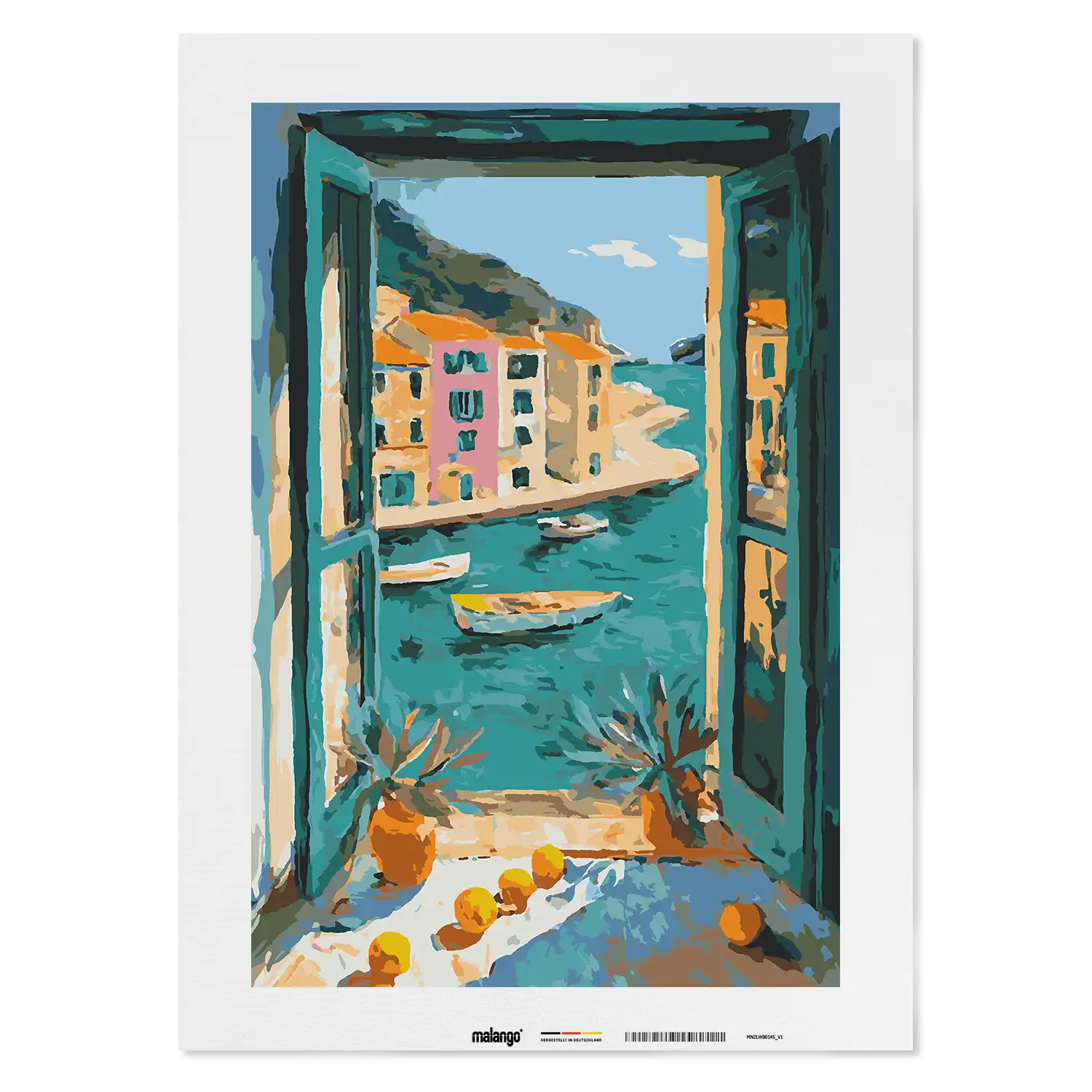 Malen nach Zahlen - Fensterblick auf Vernazza - Matisse inspired