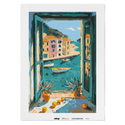 Malen nach Zahlen - Fensterblick auf Vernazza - Matisse inspired