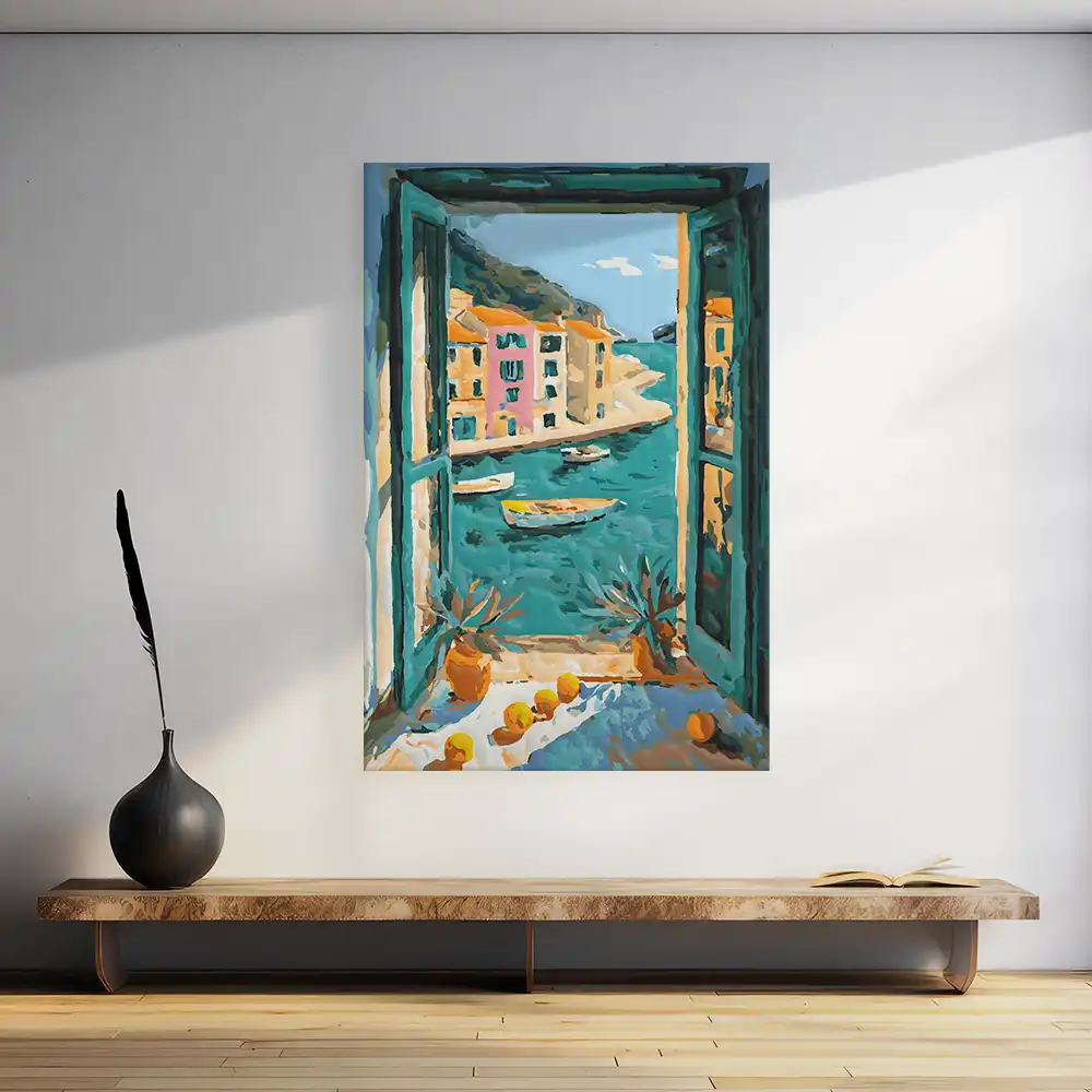 Malen nach Zahlen - Fensterblick auf Vernazza - Matisse inspired