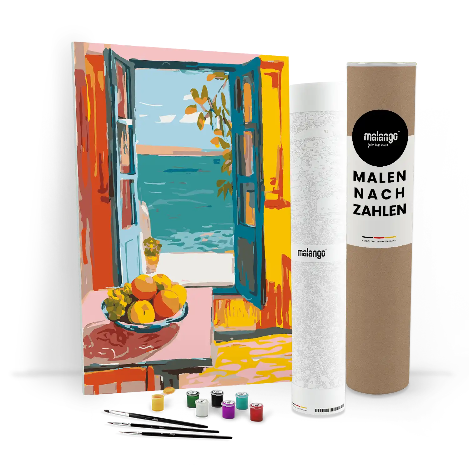 Malen nach Zahlen - Fensterblick über Bucht von Almeria - Matisse inspired