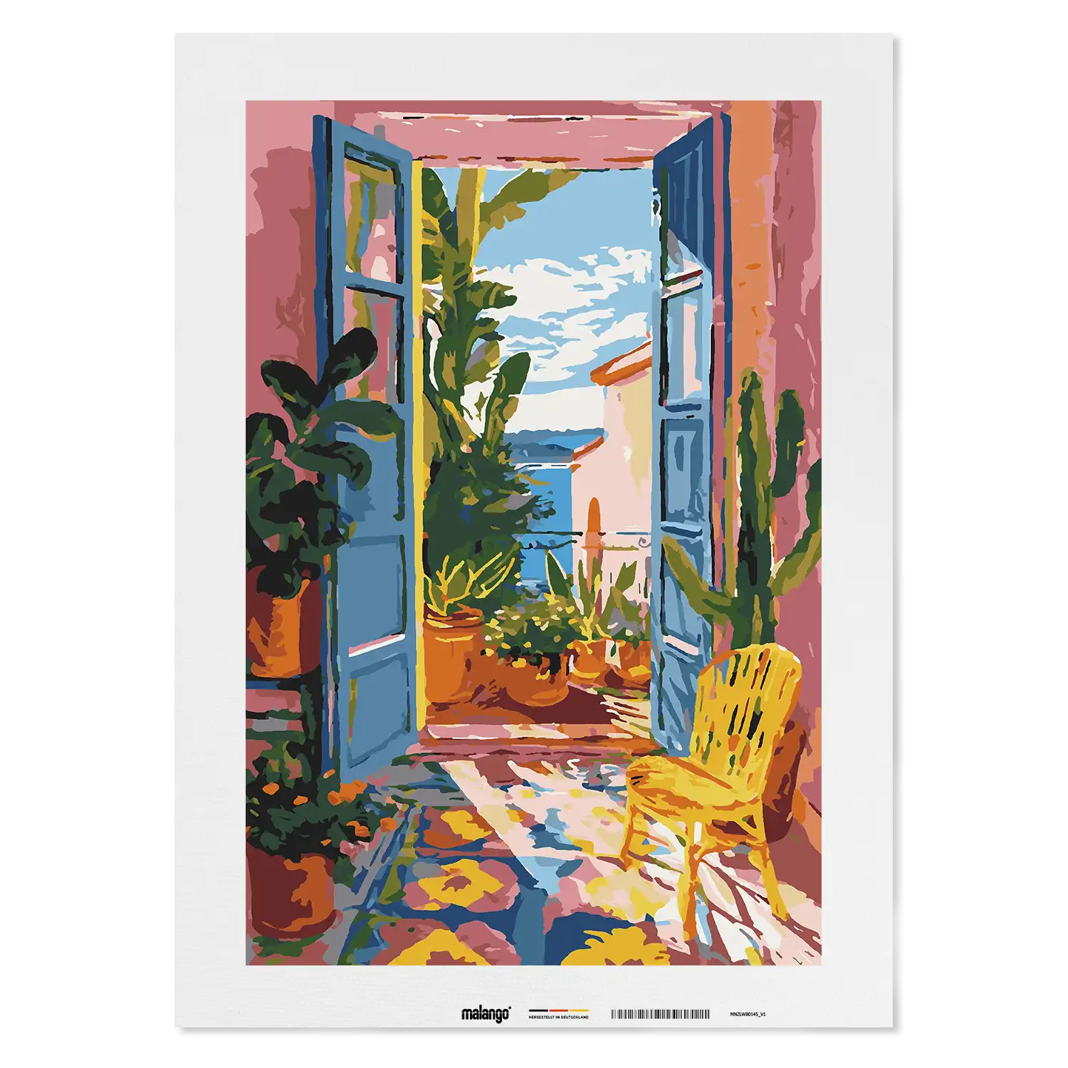 Malen nach Zahlen - Sommerbalkon von Nerja - Matisse inspired