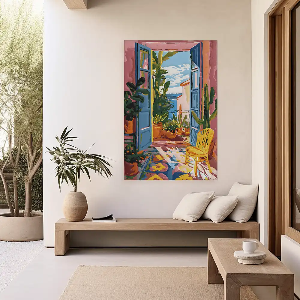 Malen nach Zahlen - Sommerbalkon von Nerja - Matisse inspired