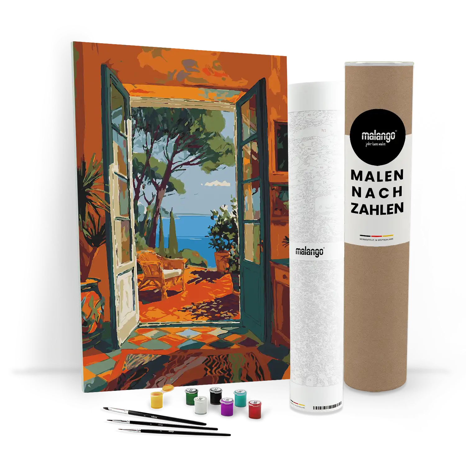 Malen nach Zahlen - Sommerblick über die Bucht von Menton - Matisse inspired