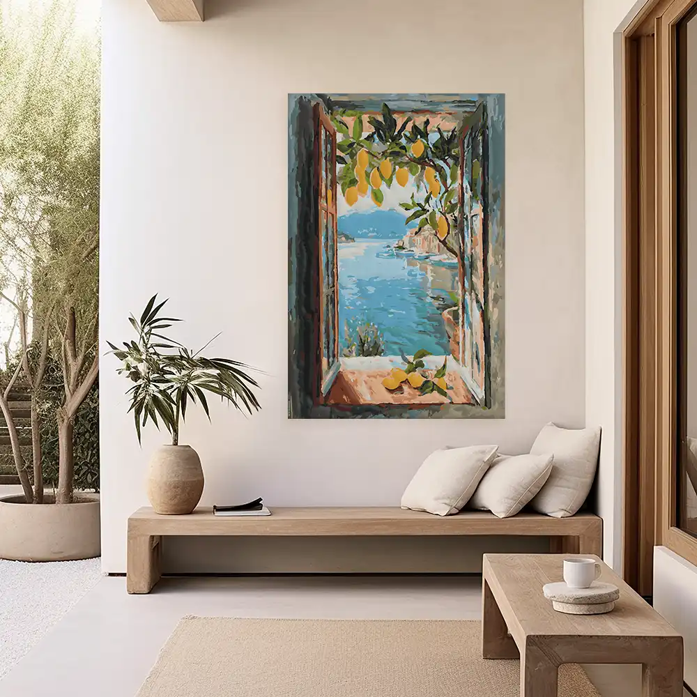 Malen nach Zahlen - Zitronenfenster von Limone sul Garda - Matisse inspired