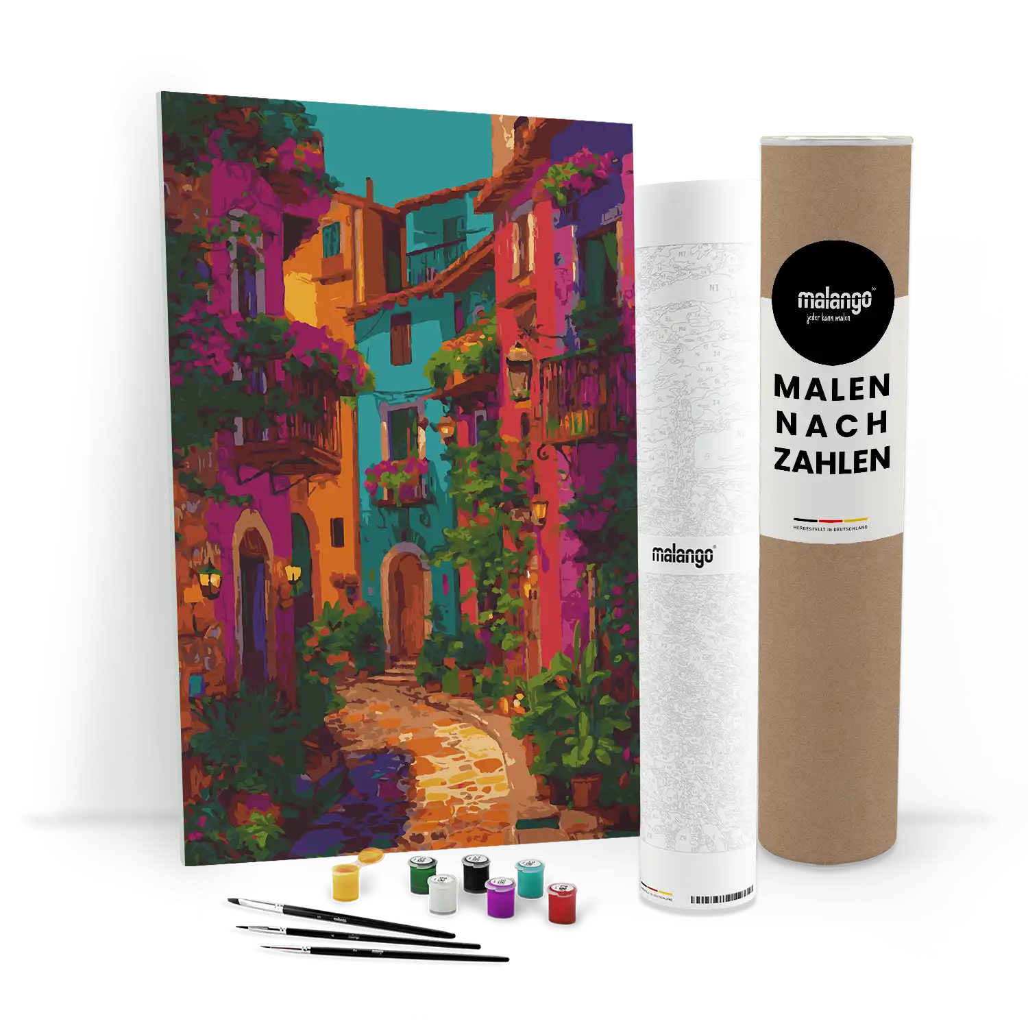Malen nach Zahlen - Am Abend in den Gassen von Procida