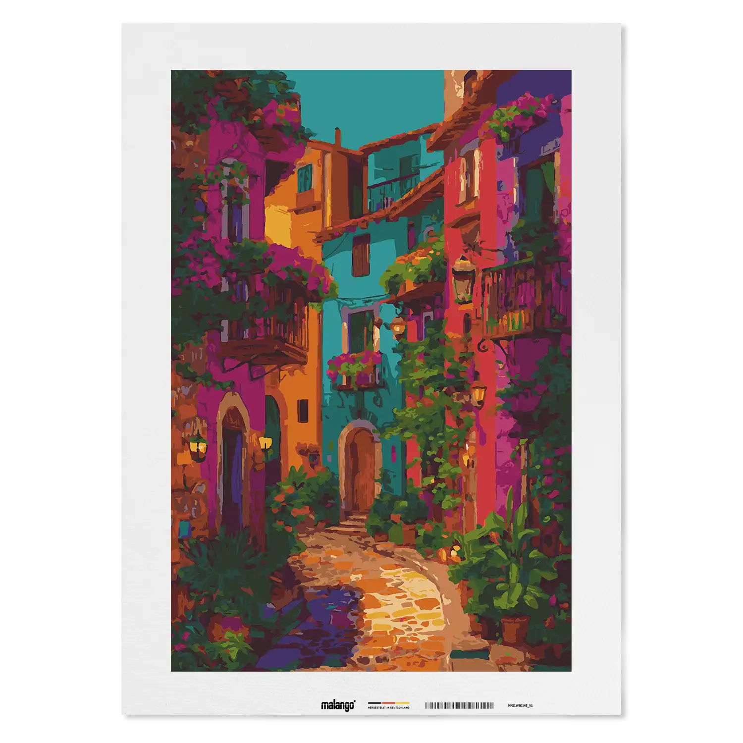 Malen nach Zahlen - Am Abend in den Gassen von Procida