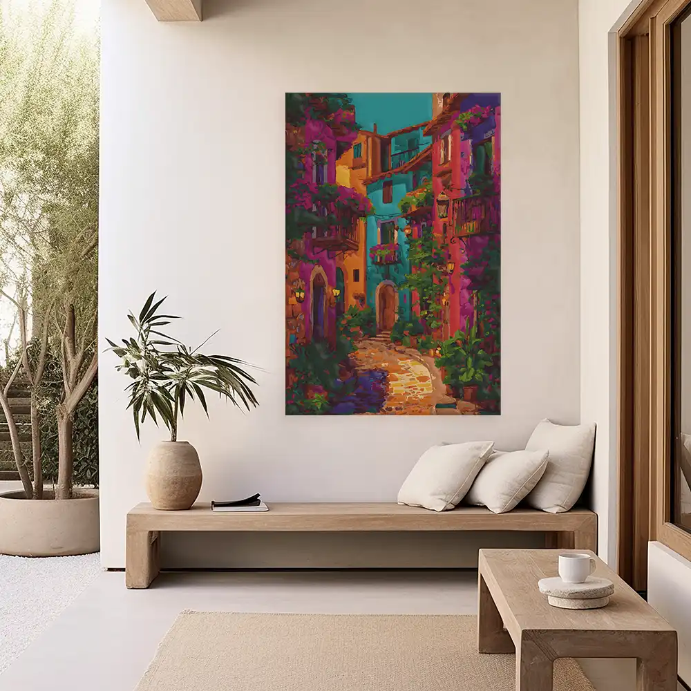 Malen nach Zahlen - Am Abend in den Gassen von Procida