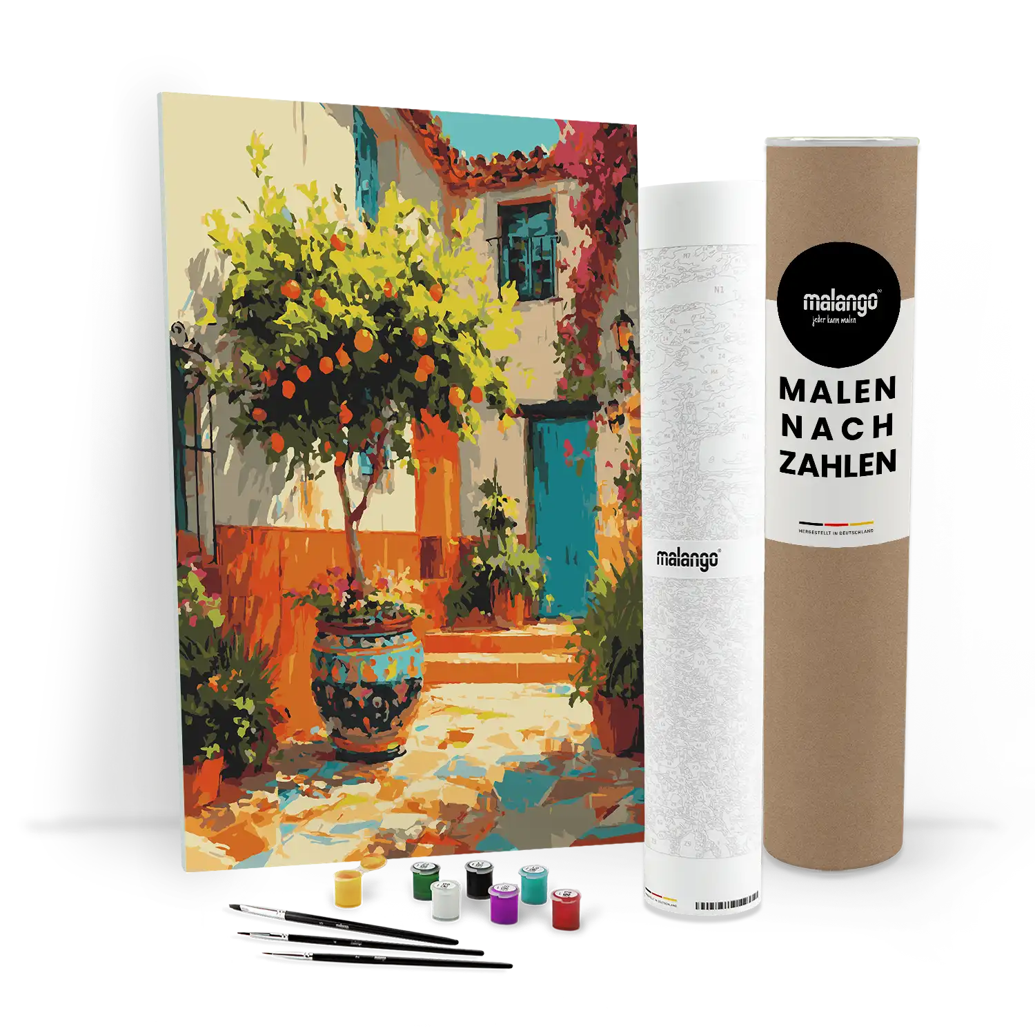 Malen nach Zahlen - Der stille Patio von Sevilla