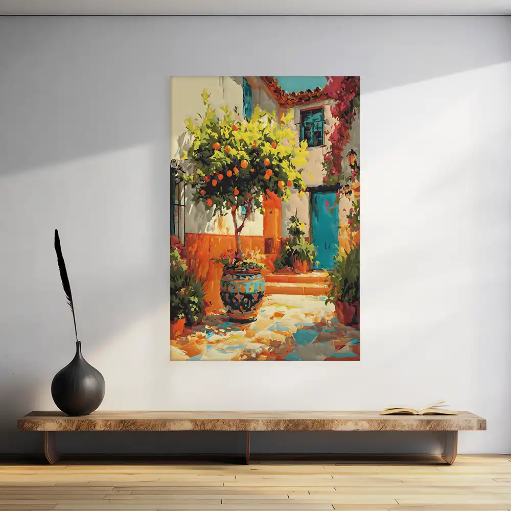 Malen nach Zahlen - Der stille Patio von Sevilla