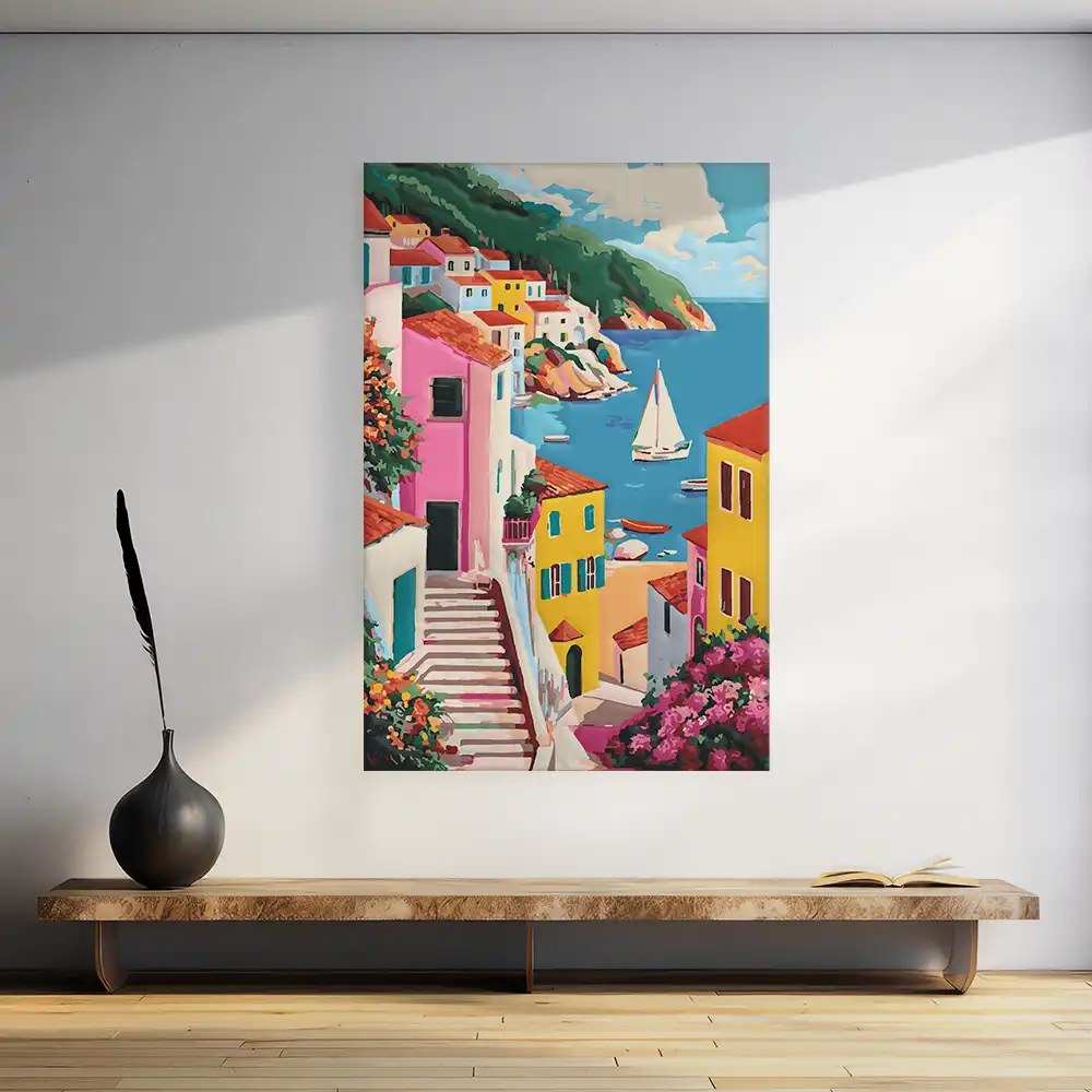 Malen nach Zahlen - Die bunten Klippen von Riomaggiore