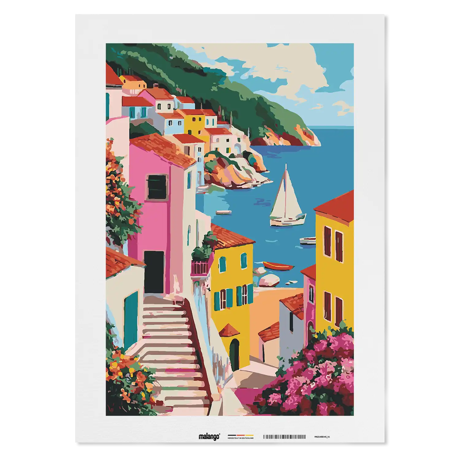 Malen nach Zahlen - Die bunten Klippen von Riomaggiore