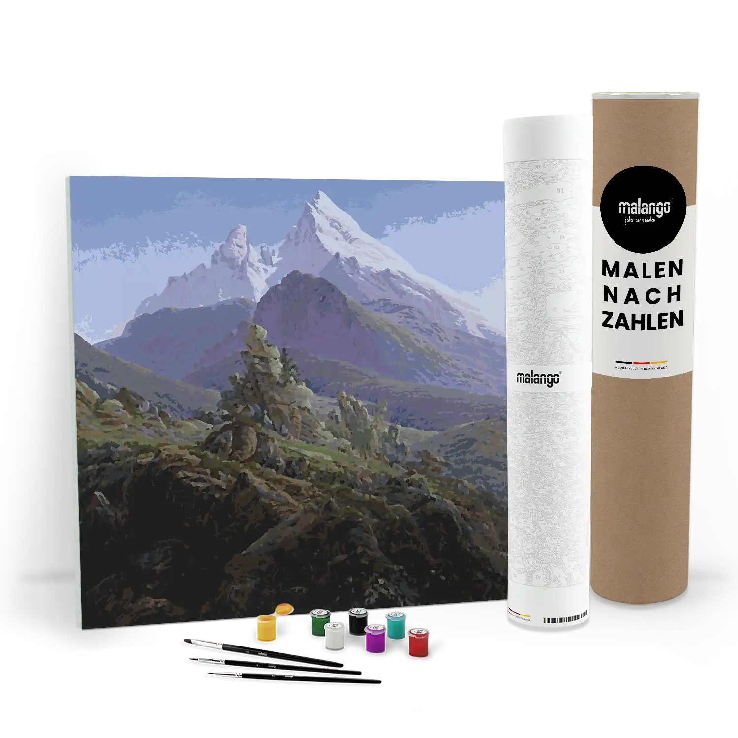 Malen nach Zahlen - Der Watzmann 1824-1825 - Caspar David Friedrich