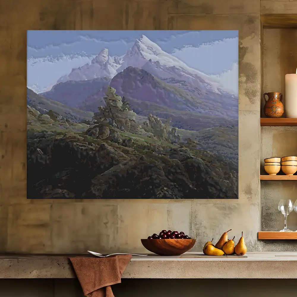 Malen nach Zahlen - Der Watzmann 1824-1825 - Caspar David Friedrich